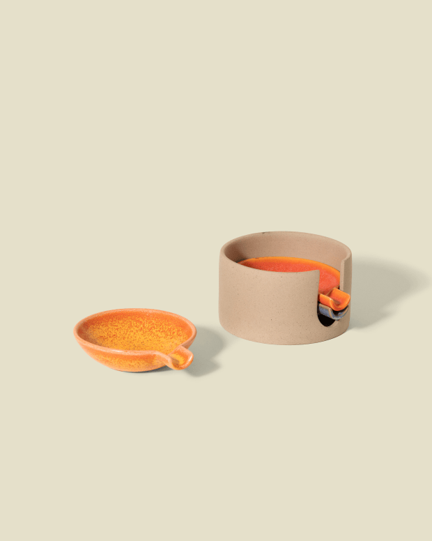 Houseplant Stacking Ashtray Set by Seth — Three Coaster Ashtrays — product photograph