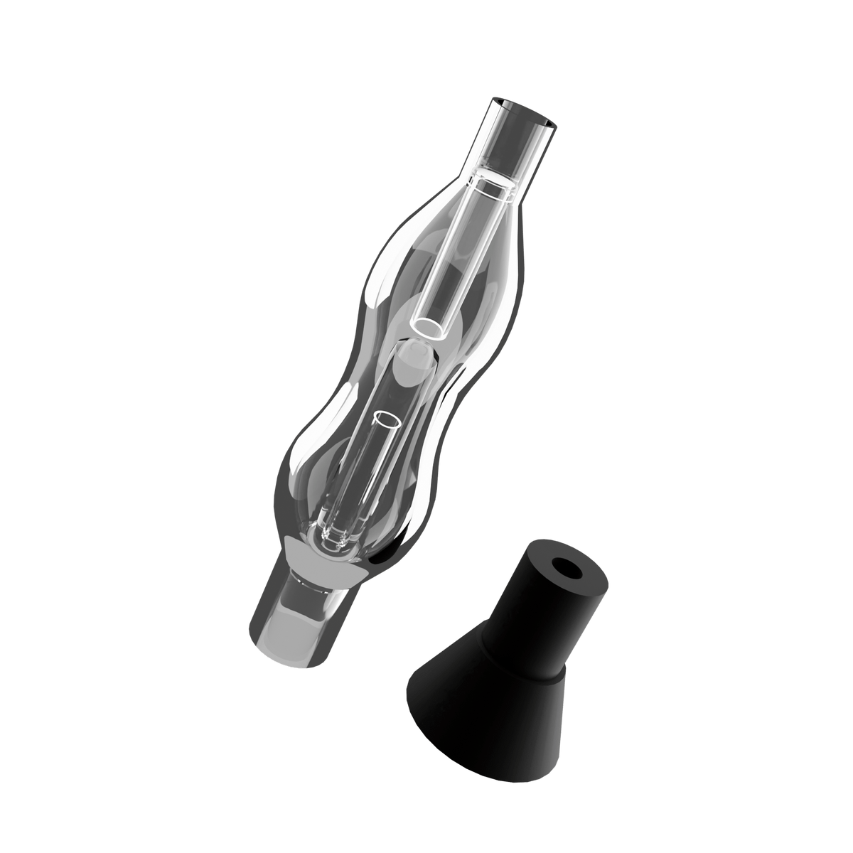 Small Glass bubbler + Silicone Adapter for OM