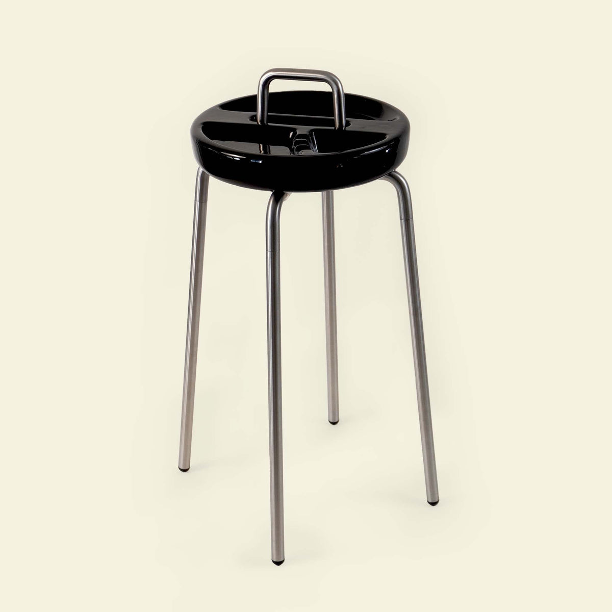 Houseplant Side Table Ashtray — Porcelain & Stainless Steel — product photograph