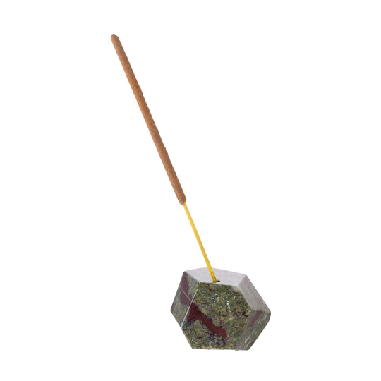 Astral Project Faceted Incense Holder illustrative gemstone product photograph; gemstone variation selected separately