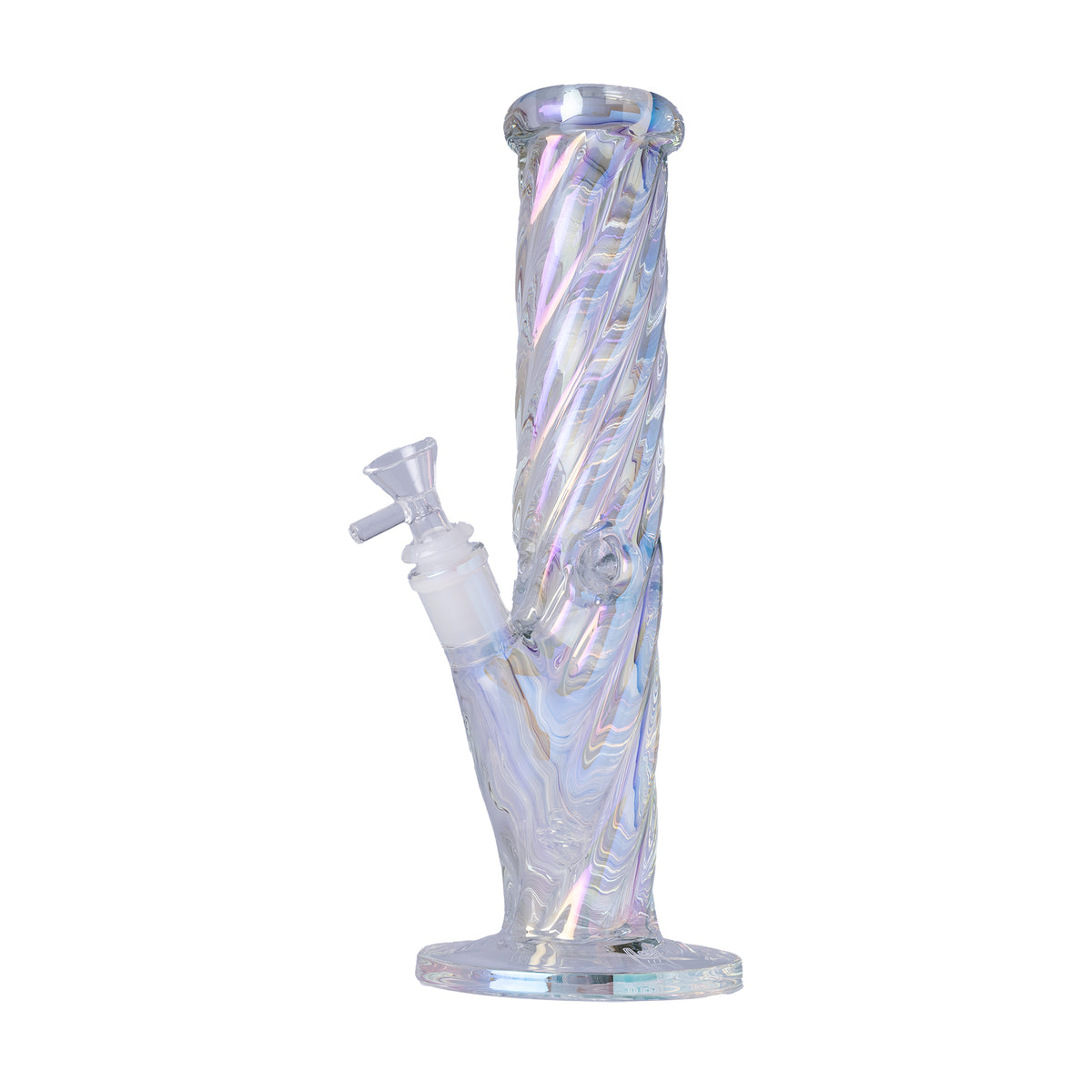Human Grade Twisted Iridescent Straight Tube Water Pipe (representative supplier image, sizes may differ)
